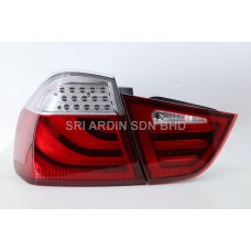 BMW E90 09-12 Red Clear Light Bar LED Tail Lamp